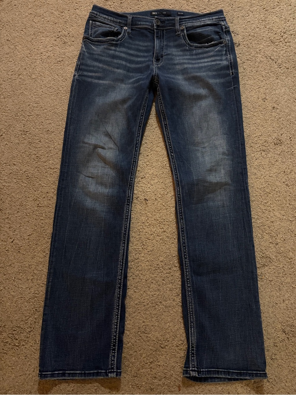 BKE Jake Straight Leg Jeans Medium Wash Men’s Size 34x34 Measured W34”xL32”